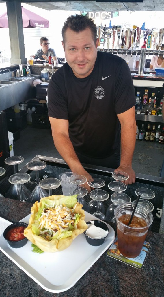 Steve at the bar at Doc's Irish Pub